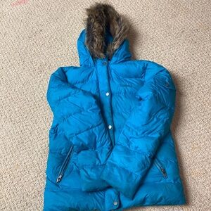 Warm winter Chaney with removable fur zip hood